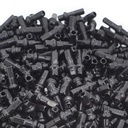 Sapim Speichennippel, Schwarz, Alu, 16 mm, Polyax, double square, secure lock