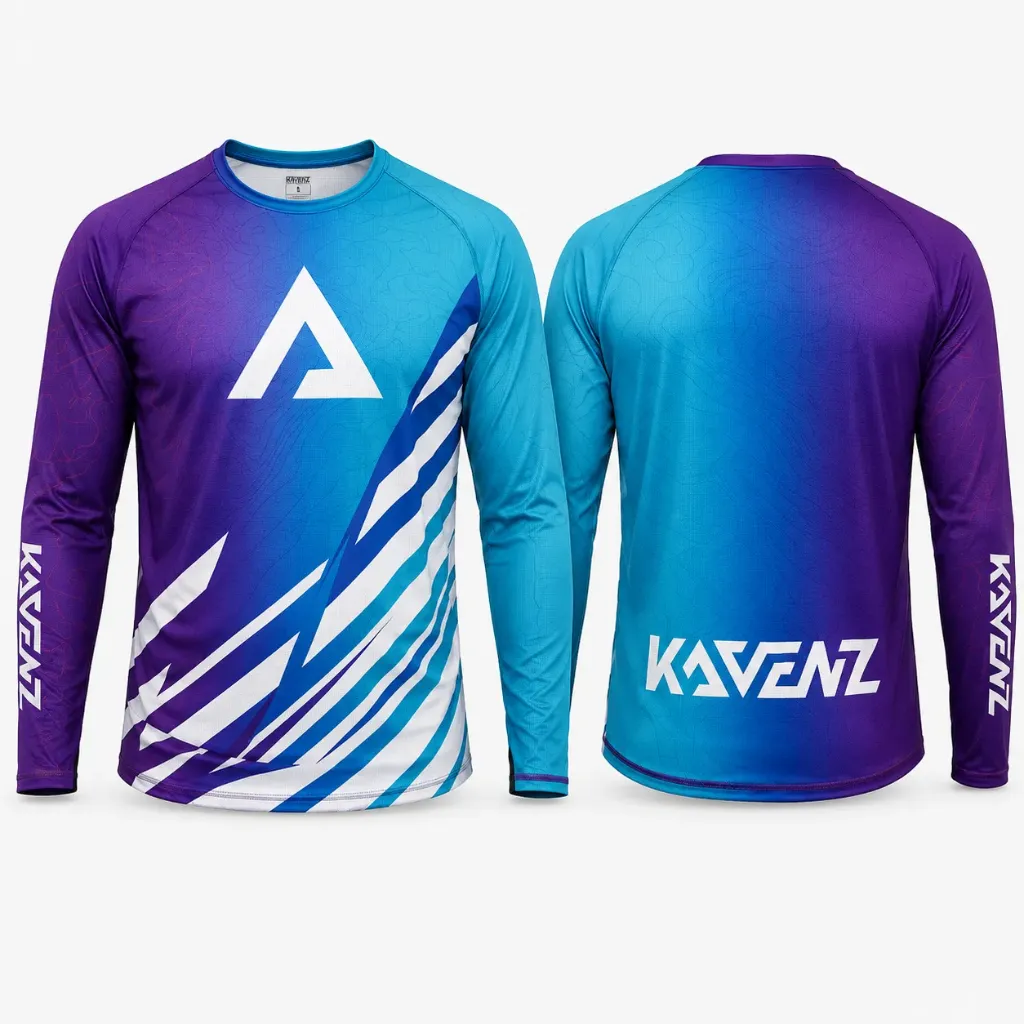 [1005332] Kavenz Jersey Gradient Purple Turquoise (S)